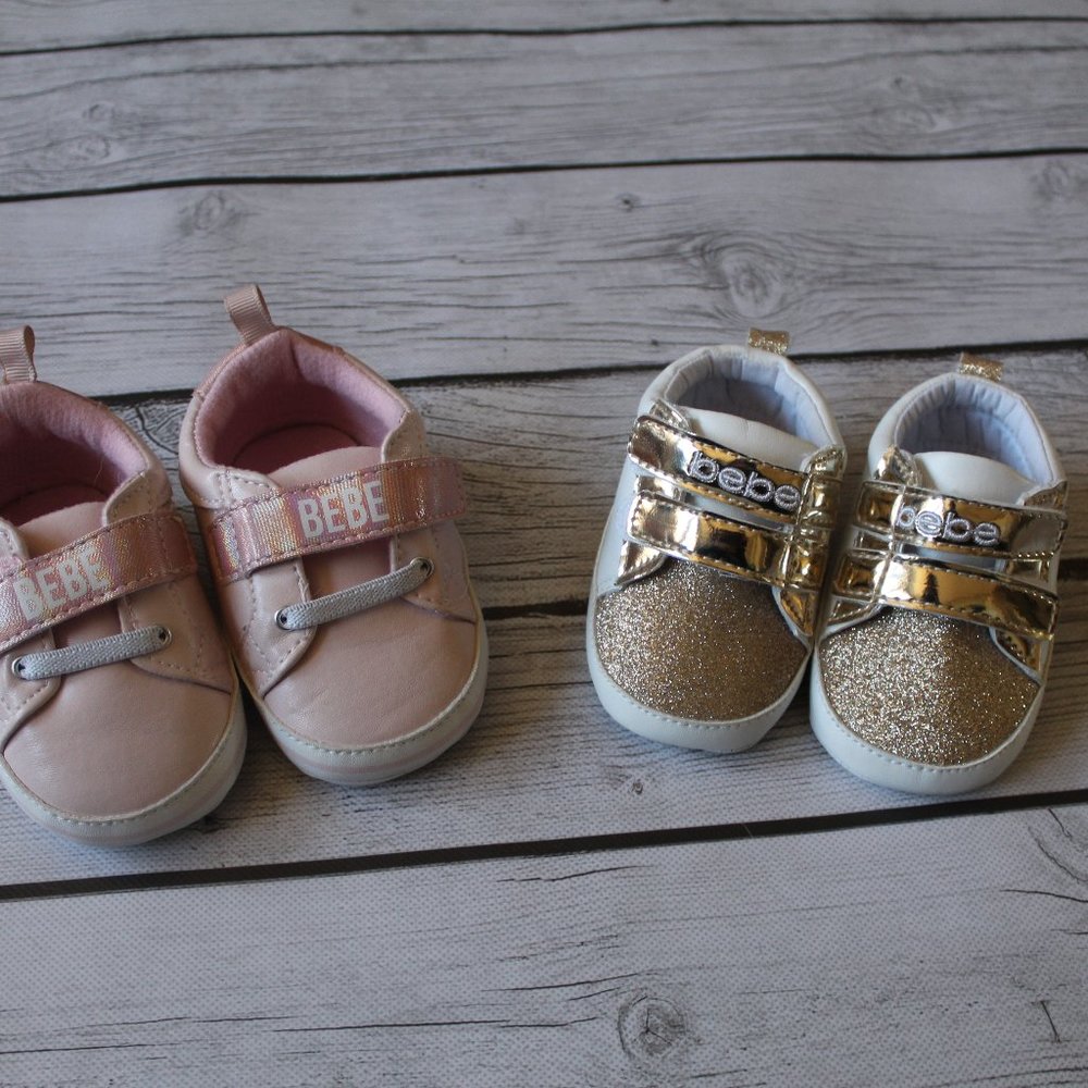 2 Pairs of Bebe Baby Shoes